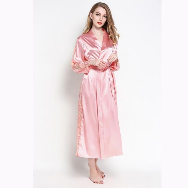 long silk satin robe bathrobe bridesmaid bride kimono robe women night wear gown sleepwear lingerie summer f291, Black;red
long silk satin robe bathrobe bridesmaid bride kimono robe women night wear gown sleepwear lingerie summer f291, Black;red
