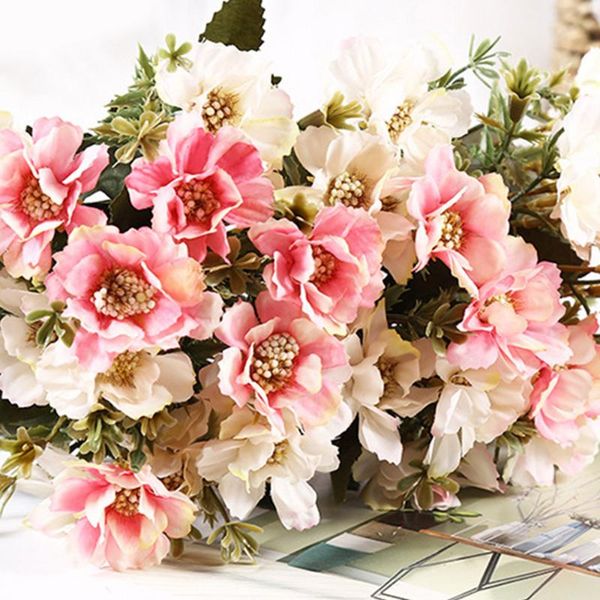 decorative flowers & wreaths 18 heads simulation cherry blossoms handmade silk artificial eternal bouquet home furnishings 
decorative flowers & wreaths 18 heads simulation cherry blossoms handmade silk artificial eternal bouquet home furnishings