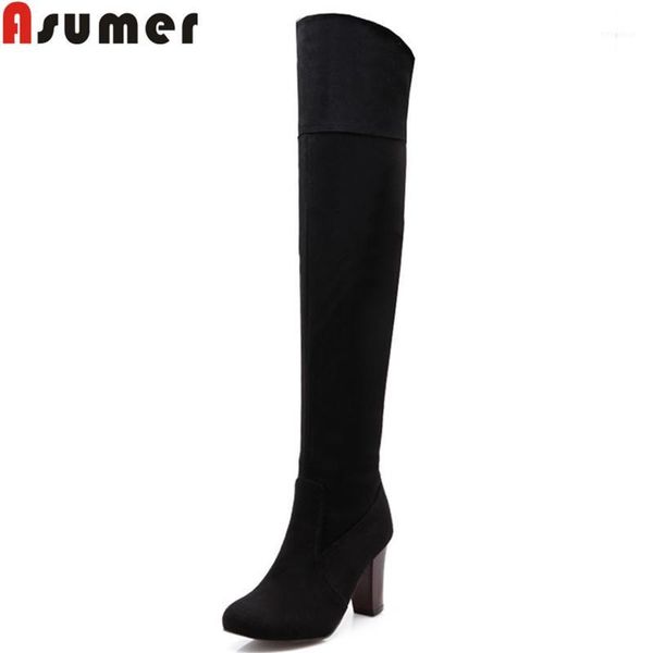 asumer plus size 33-47 winter boots women keep warm over the knee boots thick high heels flock ladies 2020 new1, Black
asumer plus size 33-47 winter boots women keep warm over the knee boots thick high heels flock ladies 2020 new1, Black