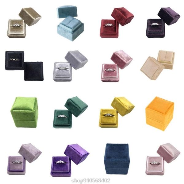 square velvet ring box single ring display holder with detachable lid box holder for wedding o08 20 dropshipping, Pink;blue
square velvet ring box single ring display holder with detachable lid box holder for wedding o08 20 dropshipping, Pink;blue