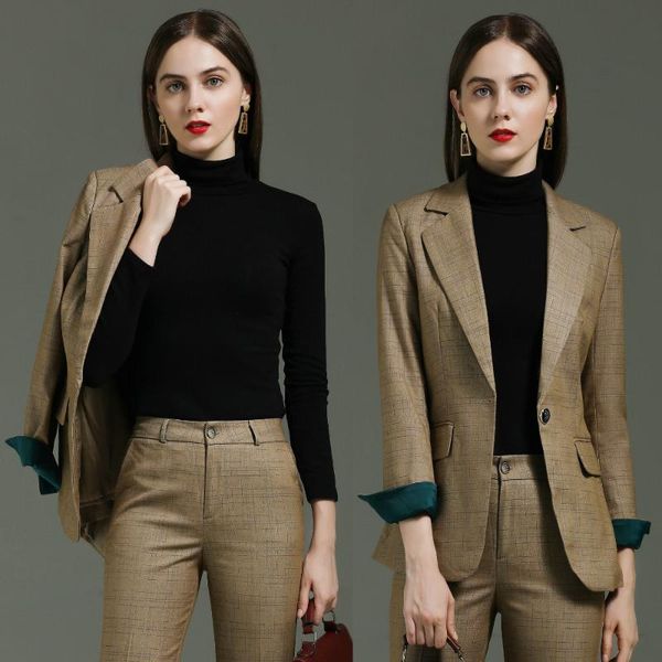 plus size 3xl 4xl green khaki plaid women's suit two piece elegant office coat and pants professional clothes for women, White
plus size 3xl 4xl green khaki plaid women's suit two piece elegant office coat and pants professional clothes for women, White