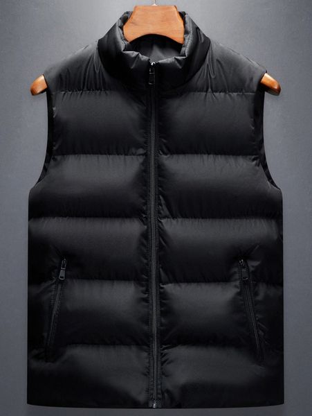 men solid puffer vest coat o2ln#, Black;brown