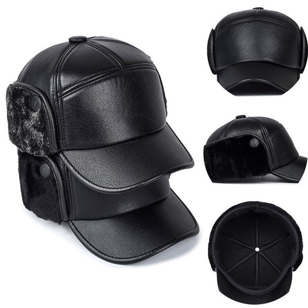 new fashion leather trapper hat baseball cap outdoors hunting aviator ear flap winter men women caps casual visor adjustable
new fashion leather trapper hat baseball cap outdoors hunting aviator ear flap winter men women caps casual visor adjustable