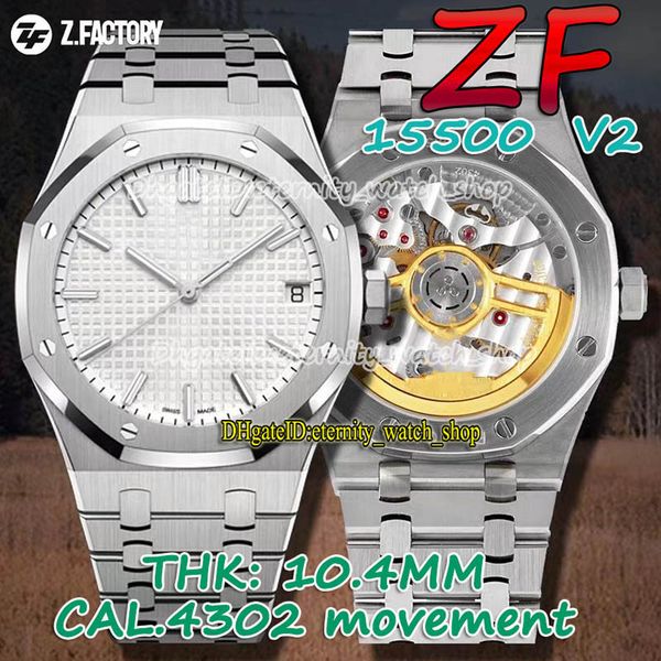 zf 2021 v2 версия thk-10.4 мм 15500 белая текстура циферблата cal.4302 автоматические мужские часы sapphire 904l стальной корпус браслет веч, Slivery;brown
zf 2021 v2 версия thk-10.4 мм 15500 белая текстура циферблата cal.4302 автоматические мужские часы sapphire 904l стальной корпус браслет веч, Slivery;brown