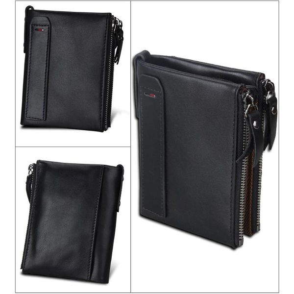 wallets fashion men cowhide leather holder rfid anti theft wallet purse male business zipper short card case bag, Red;black
wallets fashion men cowhide leather holder rfid anti theft wallet purse male business zipper short card case bag, Red;black