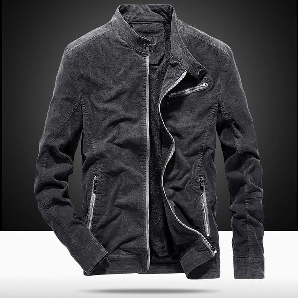 men's jackets 2021 autumn stand collar kurtka meska slim vintage erkek ceket, Black;brown
men's jackets 2021 autumn stand collar kurtka meska slim vintage erkek ceket, Black;brown