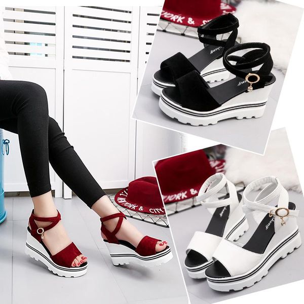 sandals 2021 ladies summer korean style high-heeled wedge-heeled women's shoes open toe workplace platform, Black
sandals 2021 ladies summer korean style high-heeled wedge-heeled women's shoes open toe workplace platform, Black