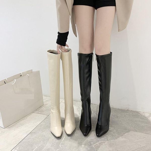 2020 fashion knee high boots women's winter boots thick high heel long round slip on british style shoes woman knight boot, Black
2020 fashion knee high boots women's winter boots thick high heel long round slip on british style shoes woman knight boot, Black