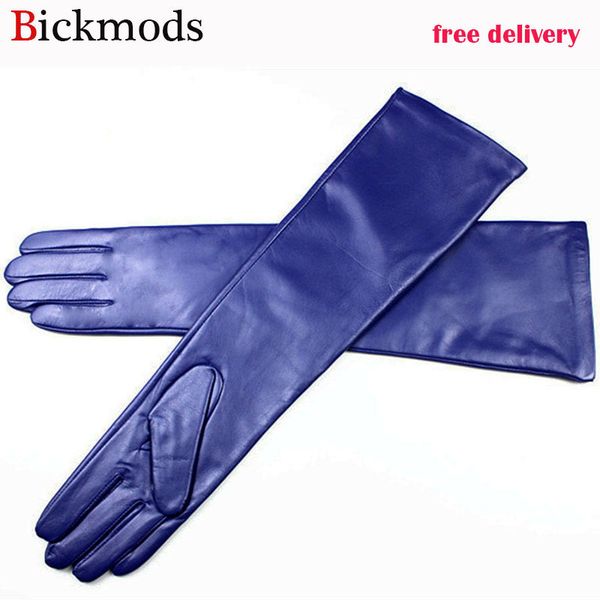 long leather gloves female color sheepskin gloves thin section over elbow long velvet lining winter warm arm set 201020, Blue;gray
long leather gloves female color sheepskin gloves thin section over elbow long velvet lining winter warm arm set 201020, Blue;gray
