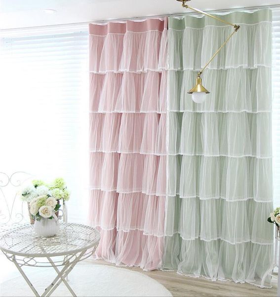 custom made princess beauty korean style shade curtain for girl's bedroom lace sheer tulle curtain living room window curtains
custom made princess beauty korean style shade curtain for girl's bedroom lace sheer tulle curtain living room window curtains