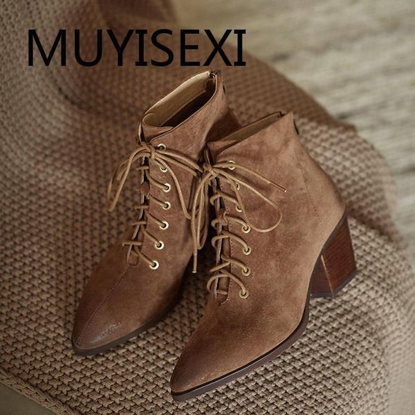 winter genuine leather lace up zipper pointed toe 6cm high heels keep warm vintage concise mature office lady boot tn11 muyisexi, Black
winter genuine leather lace up zipper pointed toe 6cm high heels keep warm vintage concise mature office lady boot tn11 muyisexi, Black