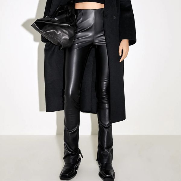 new women winter long pants 2021 padded plush lining ladies peather cool pu leather female ny tight trouser 1lvs, Black;white
new women winter long pants 2021 padded plush lining ladies peather cool pu leather female ny tight trouser 1lvs, Black;white