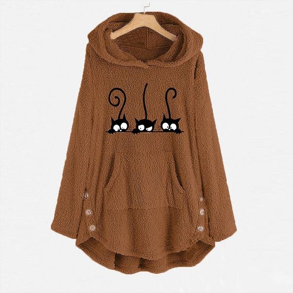 плюс размер руно cat вышивки sweatershirt крупногабаритные теплая толстовка кнопка длинный пуловер женский зимний теплый карман tops n, Black
плюс размер руно cat вышивки sweatershirt крупногабаритные теплая толстовка кнопка длинный пуловер женский зимний теплый карман tops n, Black