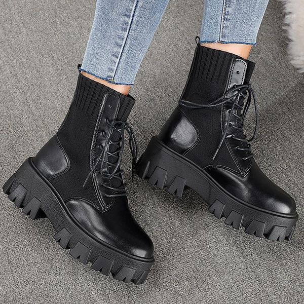 boots platform ankle women fashion lace-up pu motorcycle autumn round toe square heel female shoes zapatos de mujer 20211, Black
boots platform ankle women fashion lace-up pu motorcycle autumn round toe square heel female shoes zapatos de mujer 20211, Black