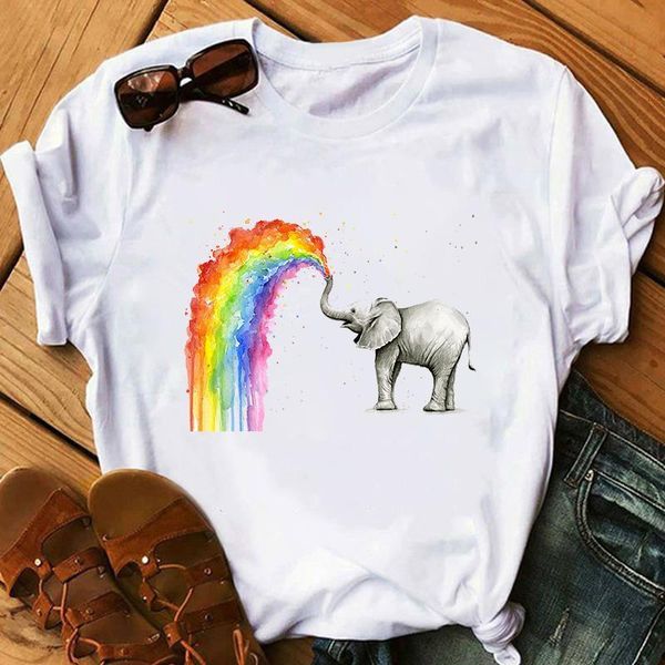 summer watercolor elephant print tshirt women harajuku kawaii casual short sleeve o neck tee female cartoon animal t-shirt, White
summer watercolor elephant print tshirt women harajuku kawaii casual short sleeve o neck tee female cartoon animal t-shirt, White