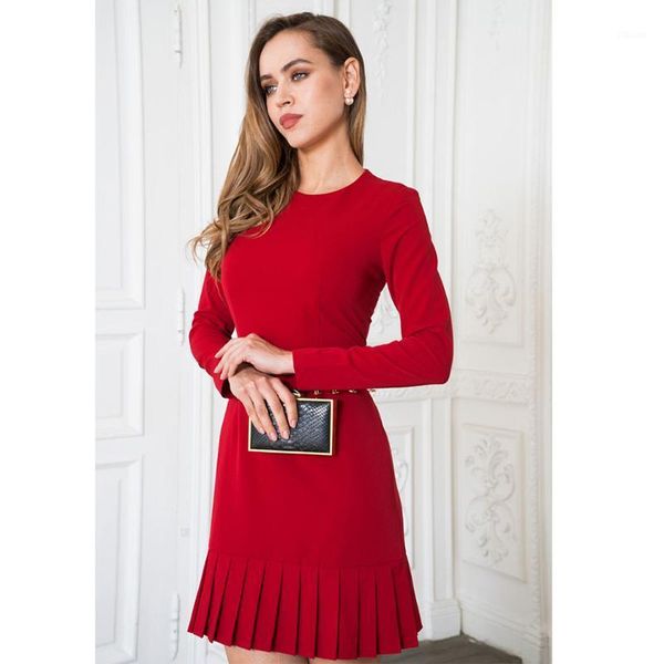 women casual sheath ruffles dress office lady o neck long sleeve elegant party dress autumn fashion women solid mini wl221, Black;gray
women casual sheath ruffles dress office lady o neck long sleeve elegant party dress autumn fashion women solid mini wl221, Black;gray