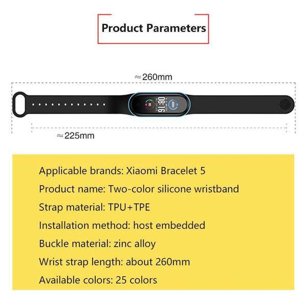 suitable for mi band 5 strap bracelet sile wristband band smart bracelet accessories wrist strap for xiaomi m jlllus, Black;brown
suitable for mi band 5 strap bracelet sile wristband band smart bracelet accessories wrist strap for xiaomi m jlllus, Black;brown