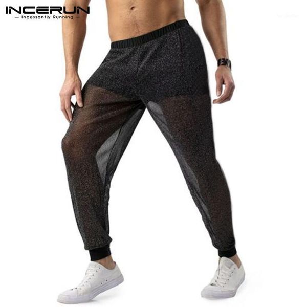 men's pants incerun mens transparent fashion solid mesh trousers man see through elastic waist pantalones party baggy joggers 5xl1, Black
men's pants incerun mens transparent fashion solid mesh trousers man see through elastic waist pantalones party baggy joggers 5xl1, Black
