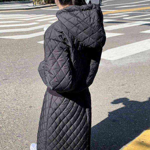 women's two piece pants loose retro diamond cotton dress women a-line skirts winter chic hooded pullover parkas + skirt suit street set, White
women's two piece pants loose retro diamond cotton dress women a-line skirts winter chic hooded pullover parkas + skirt suit street set, White