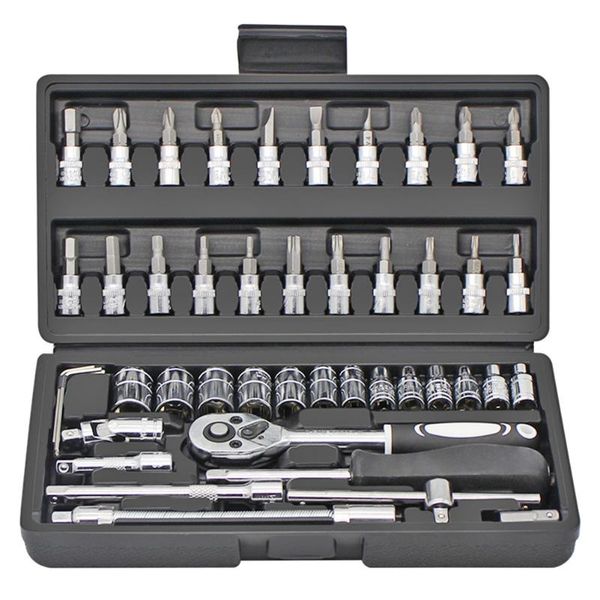 46pcs socket set quick ratchet casing wrench repair screwdriver combination toolbox slotted cross batch head
46pcs socket set quick ratchet casing wrench repair screwdriver combination toolbox slotted cross batch head