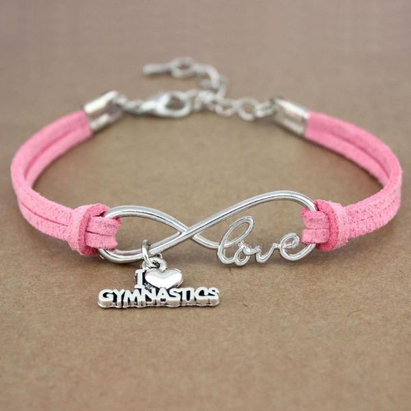 charm bracelets i heart gymnastics gym sports infinity love pink blue women men girl boy jewelry gift 20 colors to choose, Golden;silver
charm bracelets i heart gymnastics gym sports infinity love pink blue women men girl boy jewelry gift 20 colors to choose, Golden;silver