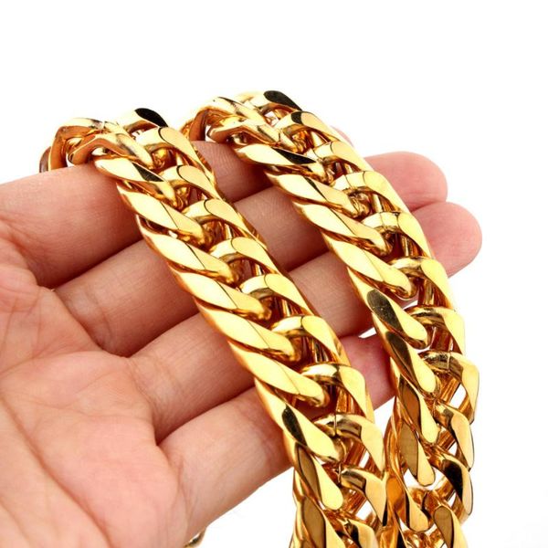 бабуля chic mens gold tone 100% pure нержавеющей стали хлыст link цепи ожерелье прохладный strong ювелирные изделия 16mm7 "-40, Silver
бабуля chic mens gold tone 100% pure нержавеющей стали хлыст link цепи ожерелье прохладный strong ювелирные изделия 16mm7 "-40, Silver