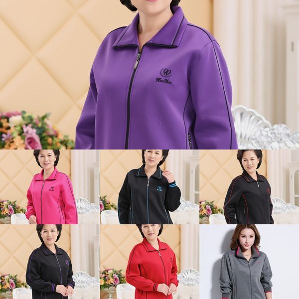 spring and autumn new middle-aged and elderly women's sportswear coat sweater casual sweater mom wear coat casual single piece d3ms8, Black
spring and autumn new middle-aged and elderly women's sportswear coat sweater casual sweater mom wear coat casual single piece d3ms8, Black