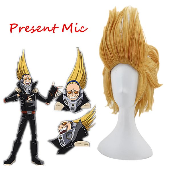 costume accessories my hero academia present mic golden short wig cosplay costume boku no hero academia synthetic hair party wigs + wig cap, Silver
costume accessories my hero academia present mic golden short wig cosplay costume boku no hero academia synthetic hair party wigs + wig cap, Silver