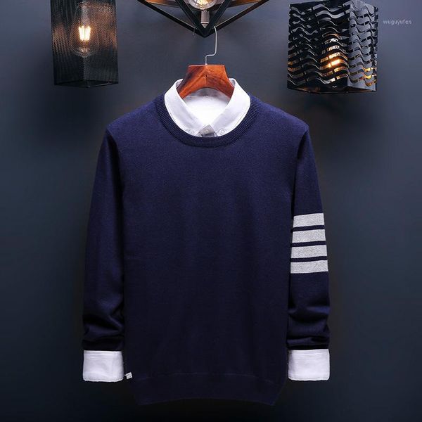 cotton autumn winter men's o-neck sweater pull homme warm pullover sweater bottom shirt fashion personality stripes1, White;black
cotton autumn winter men's o-neck sweater pull homme warm pullover sweater bottom shirt fashion personality stripes1, White;black