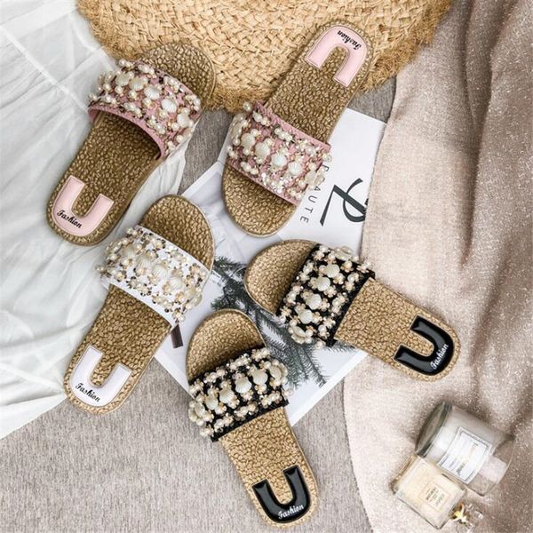 fashion beaded slippers female summer outdoor wild personality sandals and slippers casual cute seaside vacation beach shoes x1020, Black
fashion beaded slippers female summer outdoor wild personality sandals and slippers casual cute seaside vacation beach shoes x1020, Black