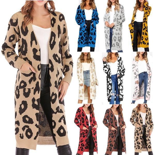 women sweater 2020 fall winter leopard print knit jacket cardigan women's sweater long cardigan plus size coat 10.6, White
women sweater 2020 fall winter leopard print knit jacket cardigan women's sweater long cardigan plus size coat 10.6, White