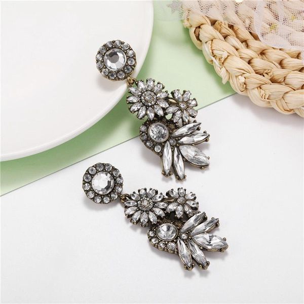 dangle & chandelier women's exaggerated retro alloy crystal beaded earrings fashion geometric rhinestone ladies wedding jewelry kolczyk, Silver
dangle & chandelier women's exaggerated retro alloy crystal beaded earrings fashion geometric rhinestone ladies wedding jewelry kolczyk, Silver