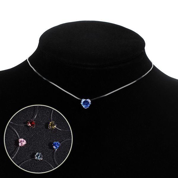 female transparent fishing line invisible chain small love women crystal heart choker necklace jewelry new
female transparent fishing line invisible chain small love women crystal heart choker necklace jewelry new