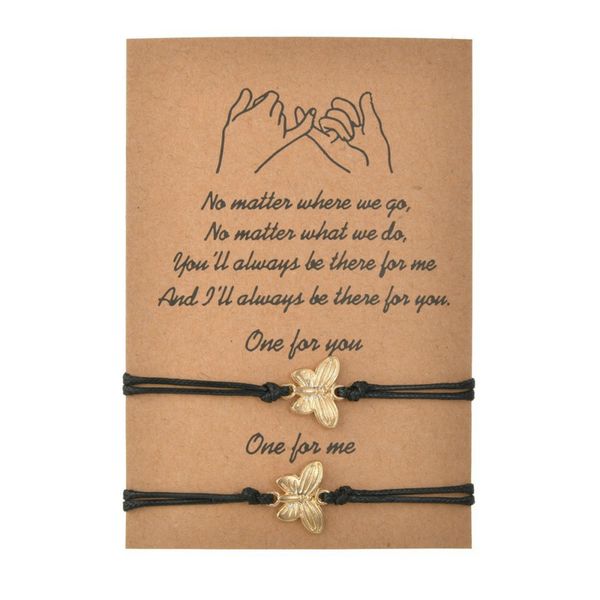 black wax rope chain bracelets for women golden butterfly adjustable woven charm bracelets fashion jewelry gifts, Golden;silver
black wax rope chain bracelets for women golden butterfly adjustable woven charm bracelets fashion jewelry gifts, Golden;silver