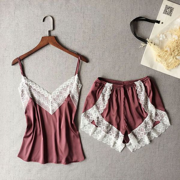 3Pieces/LotWomens Sleepwear Sexy Satin Pajama Set White Lace V-Neck Pyjamas Sleeveless Cute Cami Top and Shorts, Nv
3Pieces/LotWomens Sleepwear Sexy Satin Pajama Set White Lace V-Neck Pyjamas Sleeveless Cute Cami Top and Shorts, Nv
