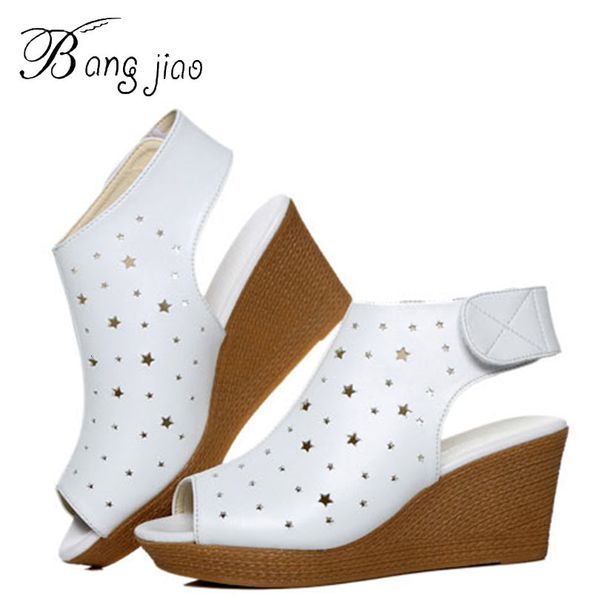 cowhide ladies summer gladiator wedge high heels bomb platform piptoon women beige wedding shoes size 34-40, Black
cowhide ladies summer gladiator wedge high heels bomb platform piptoon women beige wedding shoes size 34-40, Black