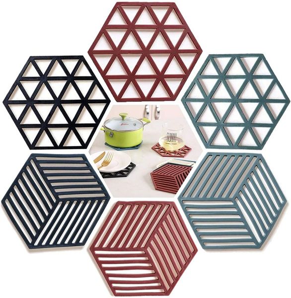 silicone table mat, 6pcs trivet non-slip pot holder coasters cup mat for kitchen table, pad pads, spoon rest, cooking & dining
silicone table mat, 6pcs trivet non-slip pot holder coasters cup mat for kitchen table, pad pads, spoon rest, cooking & dining