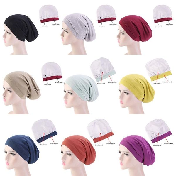 women satin lined sleep cap hair loss chemo elastic wide band slouchy beanie hat j78e, Blue;gray
women satin lined sleep cap hair loss chemo elastic wide band slouchy beanie hat j78e, Blue;gray