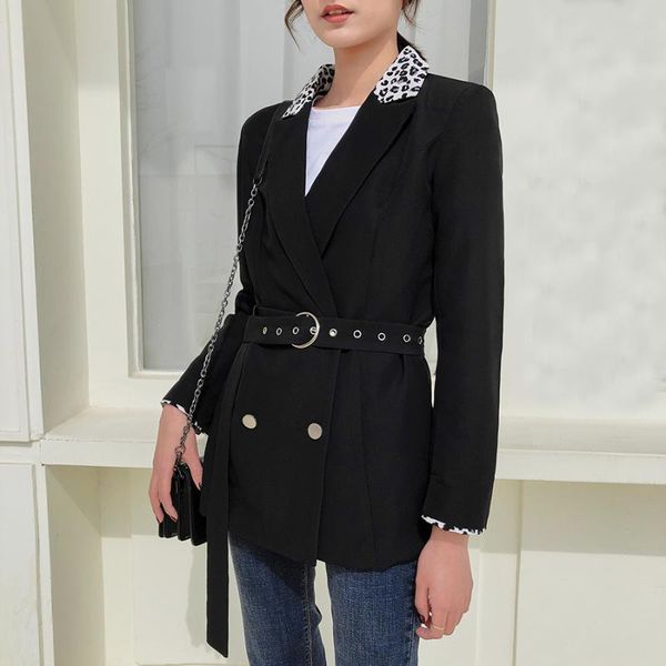women's jackets vintage double breasted leopard print 2021 sashes female slim suits coat feminino outerwear, Black;brown
women's jackets vintage double breasted leopard print 2021 sashes female slim suits coat feminino outerwear, Black;brown