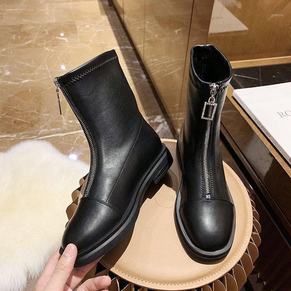 the front zipper boot is british style, 2021 new handsome motorcycle boots, fashionable ankle boots1, Black
the front zipper boot is british style, 2021 new handsome motorcycle boots, fashionable ankle boots1, Black