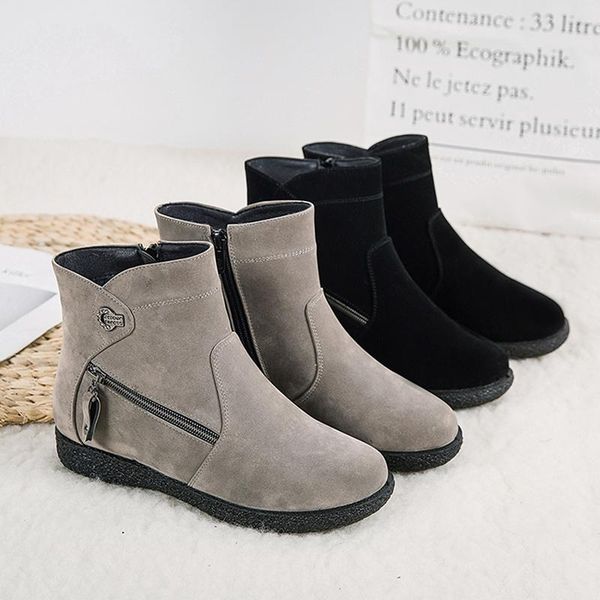 ankle boots suede zipper women flat platform short boots ladies shoes fashion autumn winter, Black
ankle boots suede zipper women flat platform short boots ladies shoes fashion autumn winter, Black