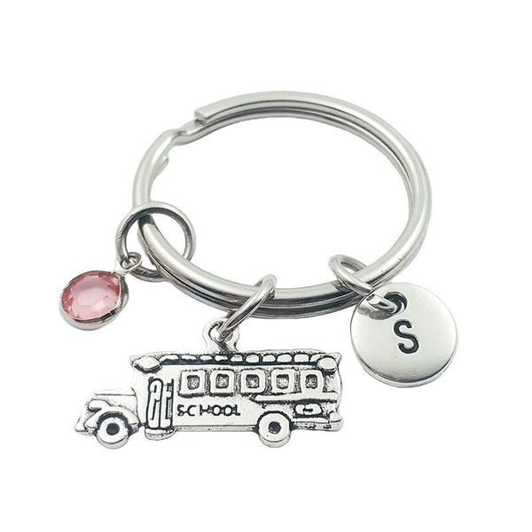 keychains school bus initial letter birthstone keyring creative fashion jewelry women gifts accessories pendant, Silver
keychains school bus initial letter birthstone keyring creative fashion jewelry women gifts accessories pendant, Silver