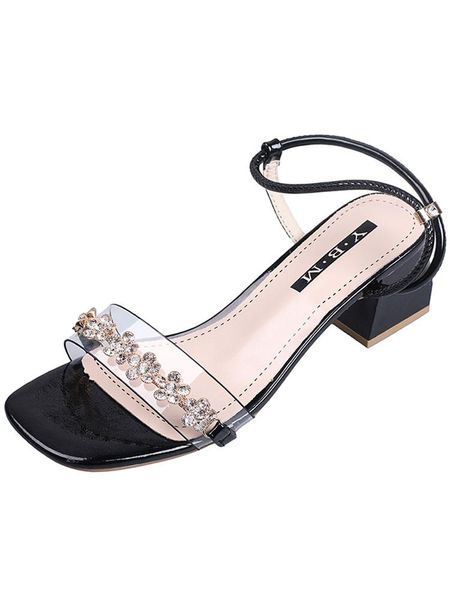 women's shoes summer sandals women's 2021 new fashion flower mid-heel thick heel rhinestone all-match french high heels, Black
women's shoes summer sandals women's 2021 new fashion flower mid-heel thick heel rhinestone all-match french high heels, Black