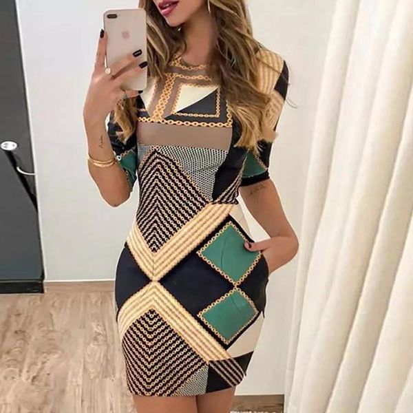 2019 new fashion elegant miniskirt dress printed slim round neck short sleeve dress women's spring and autumn mini skirt usl1w, Black;gray
2019 new fashion elegant miniskirt dress printed slim round neck short sleeve dress women's spring and autumn mini skirt usl1w, Black;gray