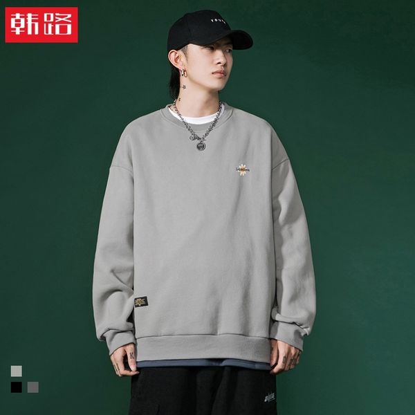 hanlu sweater men's new autumn 2020 fake two piece loose little daisy tide brand jacket q, Black
hanlu sweater men's new autumn 2020 fake two piece loose little daisy tide brand jacket q, Black