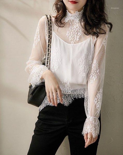 hk10111 fashion women's blouses & shirts 2020 runway european design party style women's clothing1, White
hk10111 fashion women's blouses & shirts 2020 runway european design party style women's clothing1, White