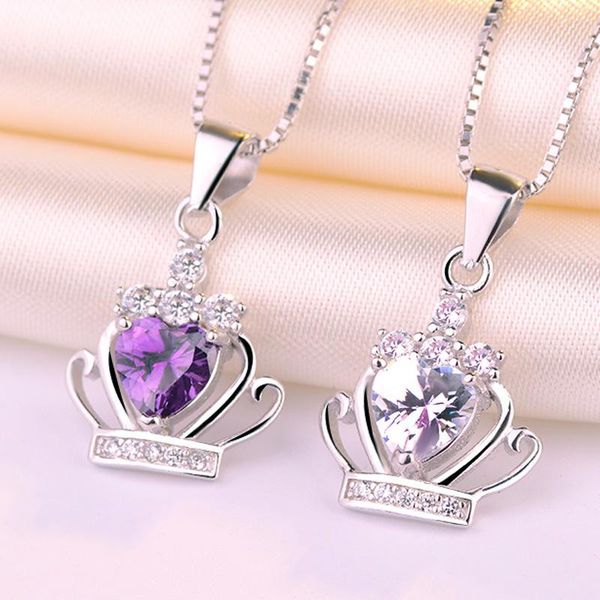 сердце циркон принцесса корона форма ожерелье с clear фиолетовый кристалл свадебные ожерелье ювелирные изделия s-n98, Silver
сердце циркон принцесса корона форма ожерелье с clear фиолетовый кристалл свадебные ожерелье ювелирные изделия s-n98, Silver