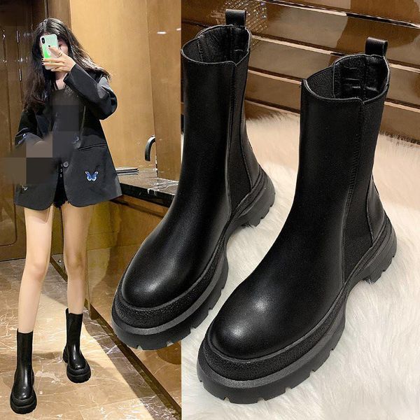 shoes lolita boots luxury designer booties woman 2020 low heel round toe boots-women winter footwear mid calf fashion, Black
shoes lolita boots luxury designer booties woman 2020 low heel round toe boots-women winter footwear mid calf fashion, Black
