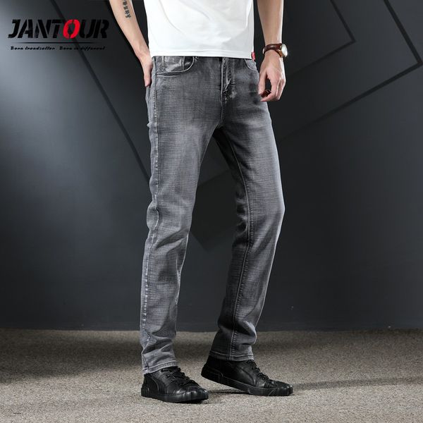 brand spring summer new classic style men's grey jeans business fashion soft stretch denim gray trousers male brand fit pants q0105, Black;white
brand spring summer new classic style men's grey jeans business fashion soft stretch denim gray trousers male brand fit pants q0105, Black;white
