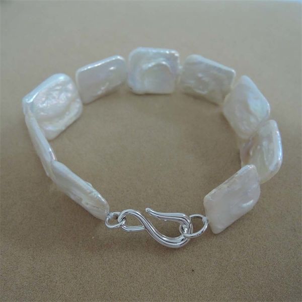 100% nature freshwater pearl bracelet with big rectangle baroque shape-diameter 16-19 mm , economic y200730, Black
100% nature freshwater pearl bracelet with big rectangle baroque shape-diameter 16-19 mm , economic y200730, Black